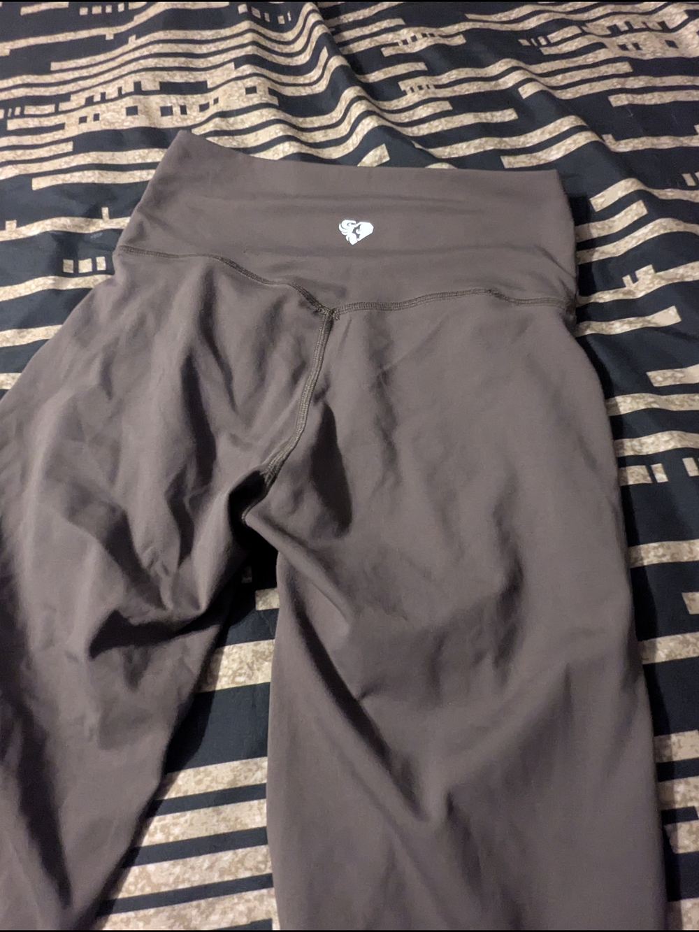 Women's Best Logo High-Waist Wide Leg Brown Leggings